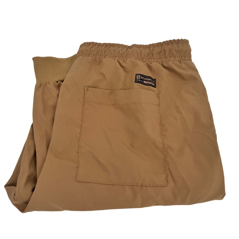 Southpole Jogger Pants Mens Large Khaki Tan Cargo Stretch Activewear 30" Inseam